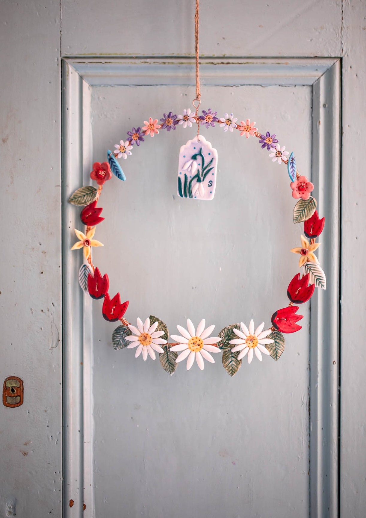Wired floral wreaths