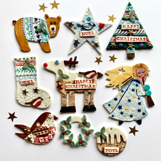 Porcelain Christmas decorations