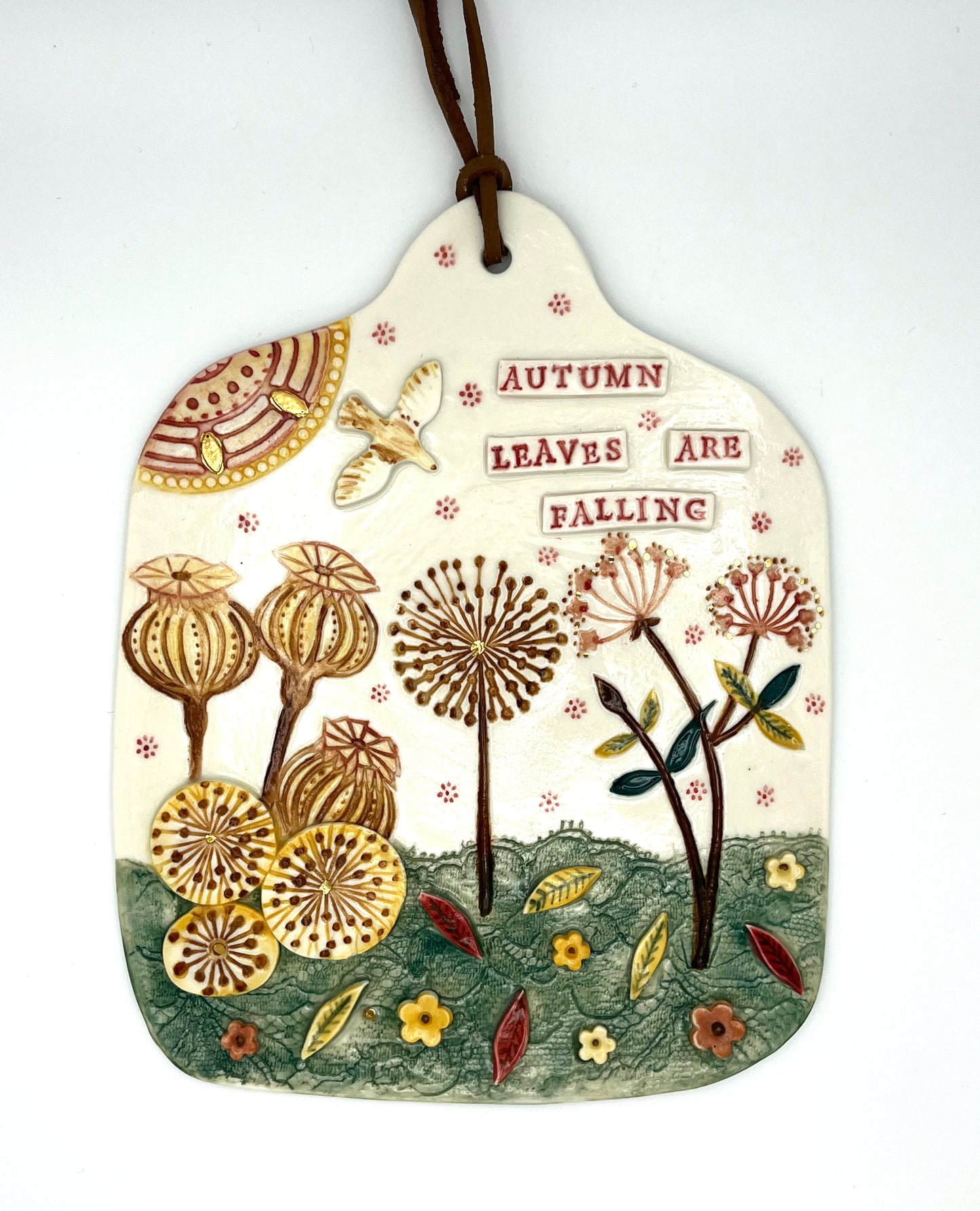 Autumn garden hanging plaque