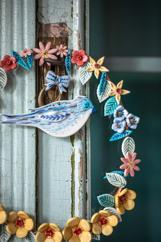 Wired floral wreaths