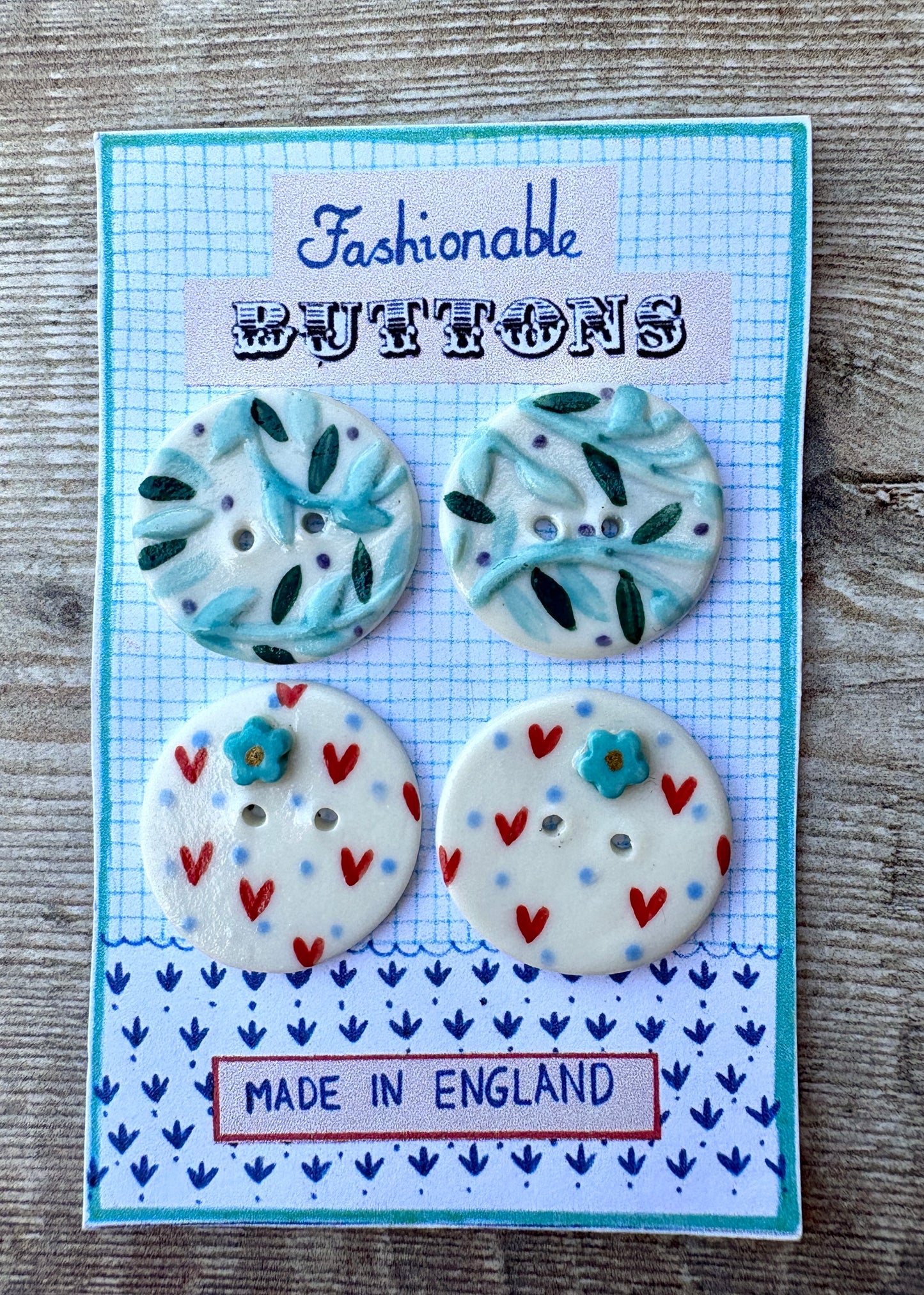 Porcelain buttons