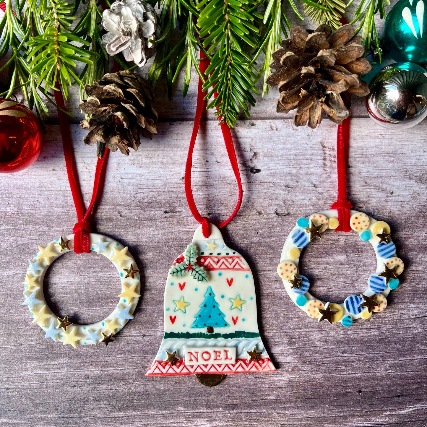 Porcelain Christmas decorations