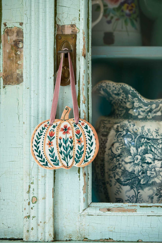 Autumn pumpkin hanging decoration