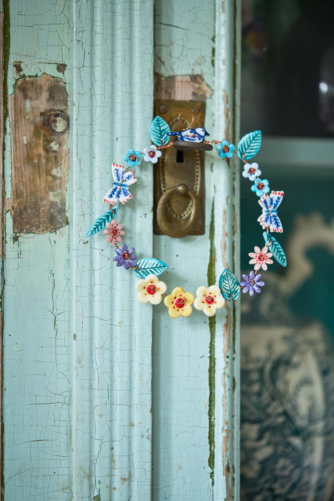 Mini wired floral wreaths