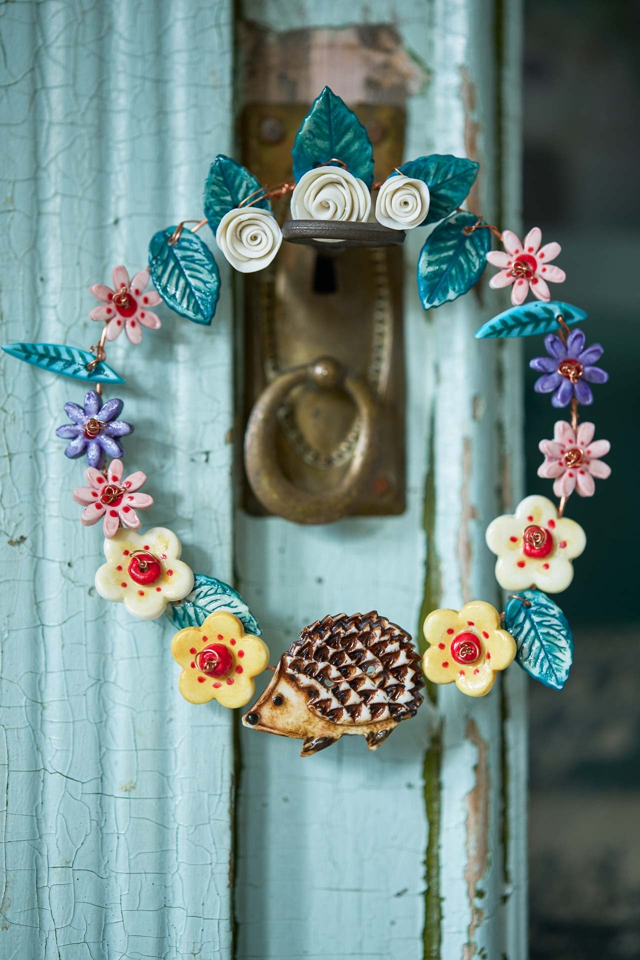 Mini wired floral wreaths