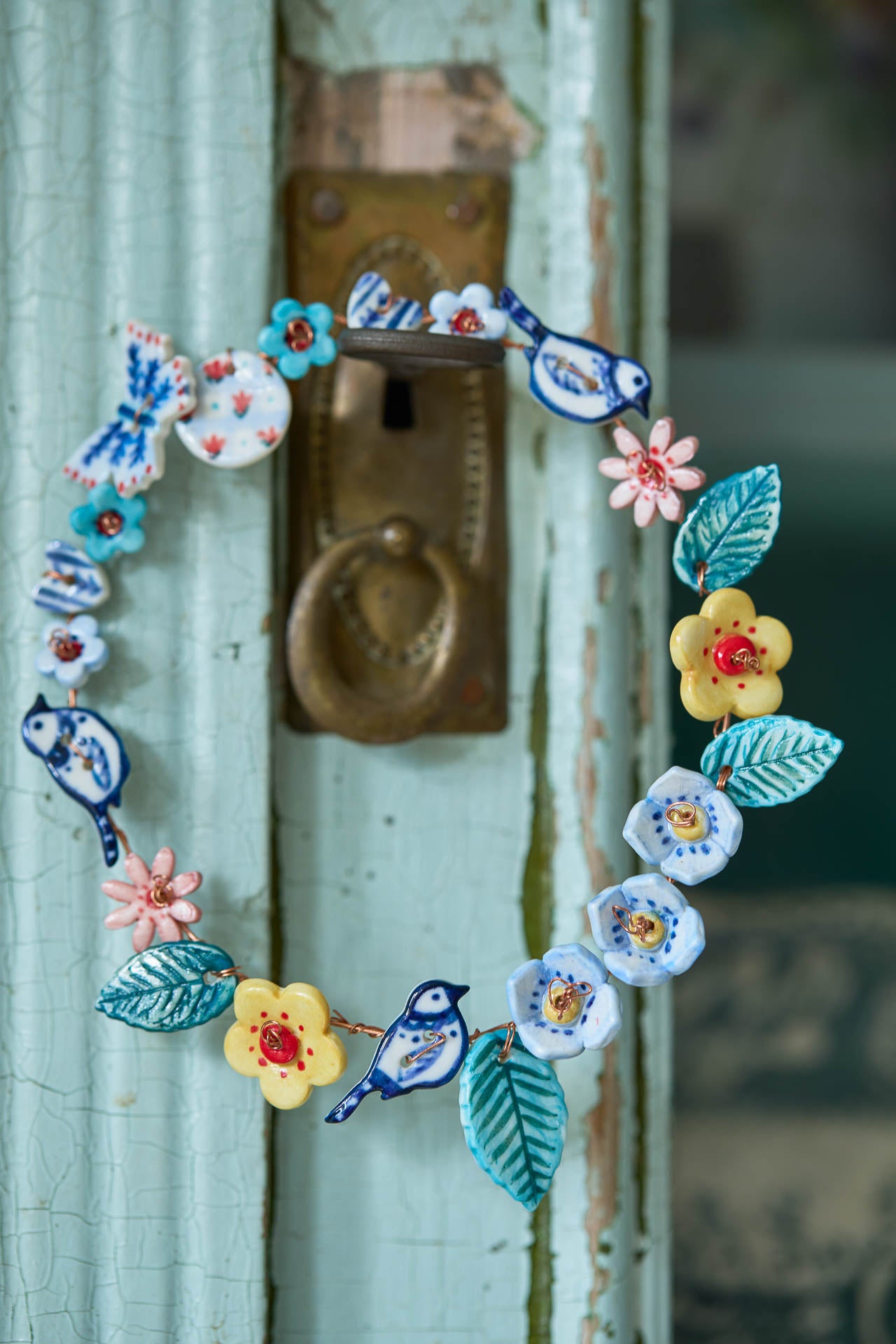 Mini wired floral wreaths