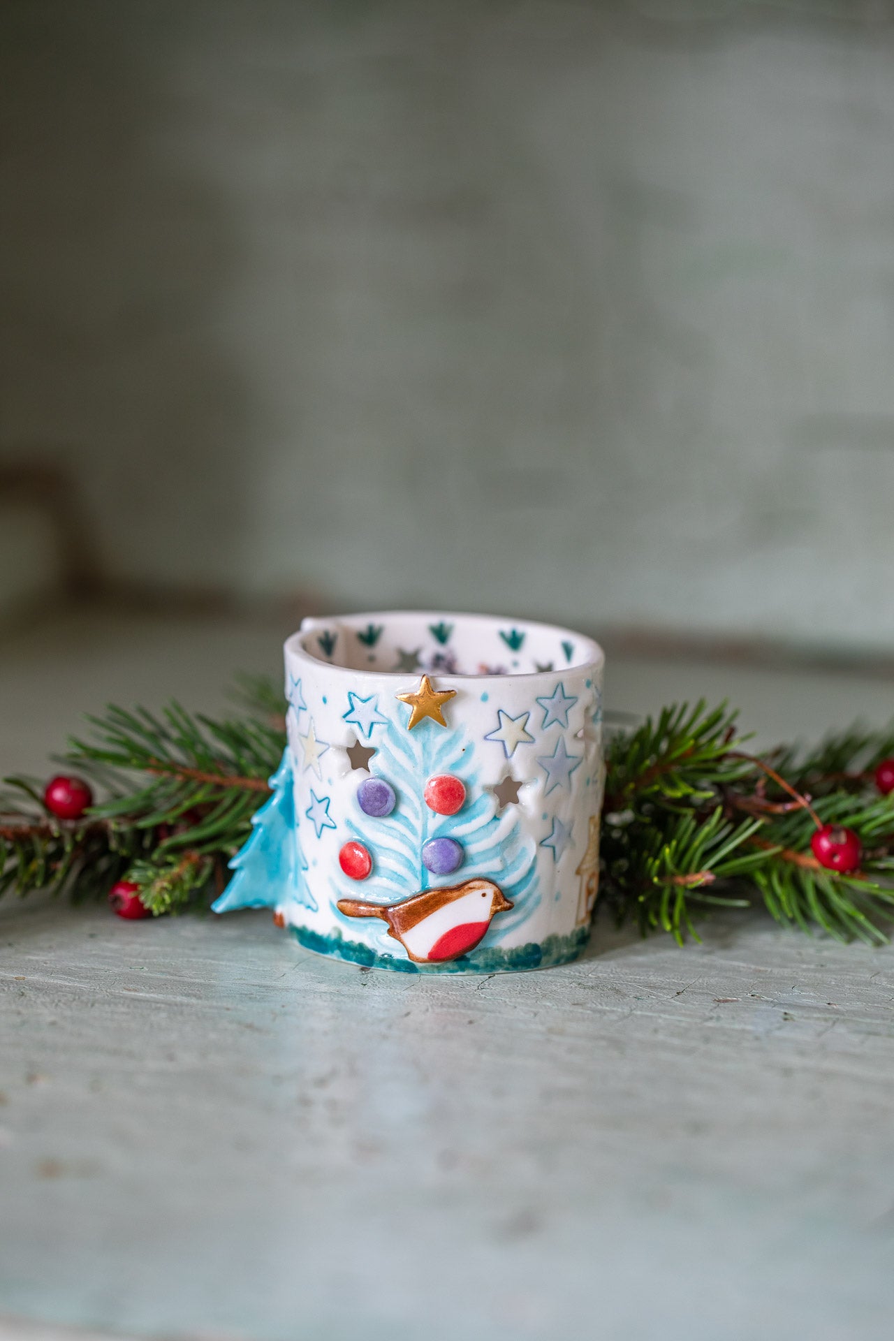 Christmas tea light holders