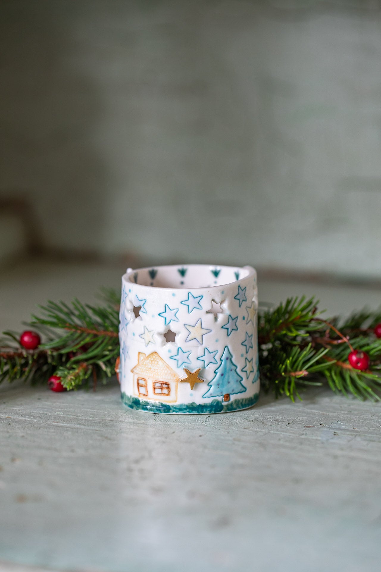 Christmas tea light holders