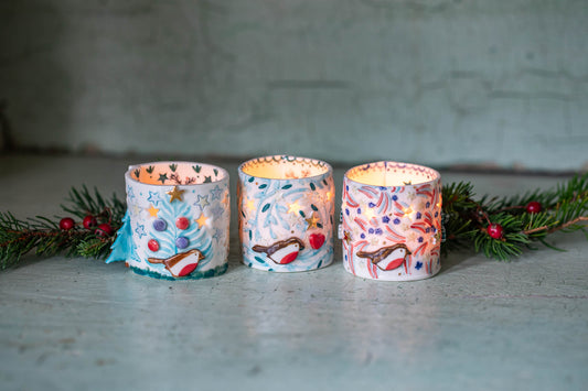 Christmas tea light holders